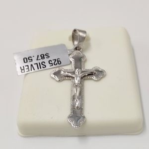 "RJ-P78" Sterling Silver 925 Jesus Cross Pendant
